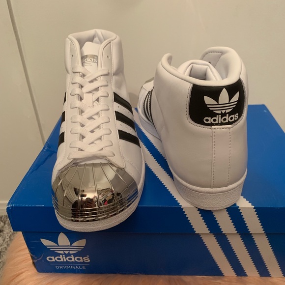 🆕 Adidas Promodel metal toe sneakers black 8.5 - Picture 3 of 6